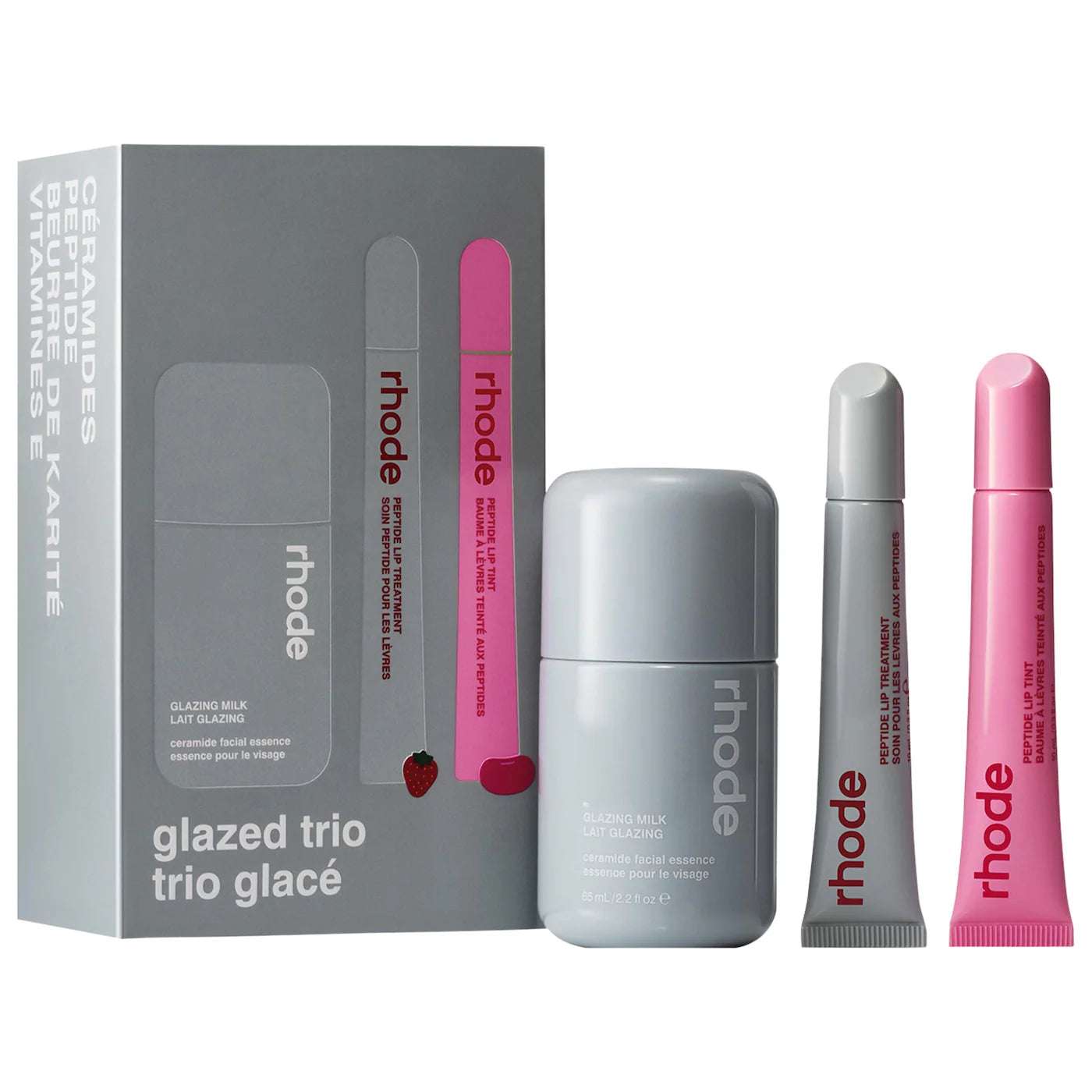 glazed trio rhode edicion limitada set labios glossy