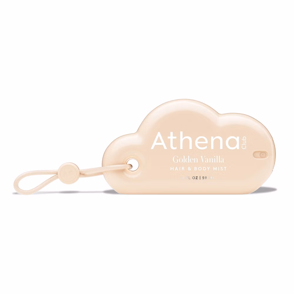 Athena Club hair and body mist golden vanilla bruma perfumada cabello cuerpo aroma vainilla