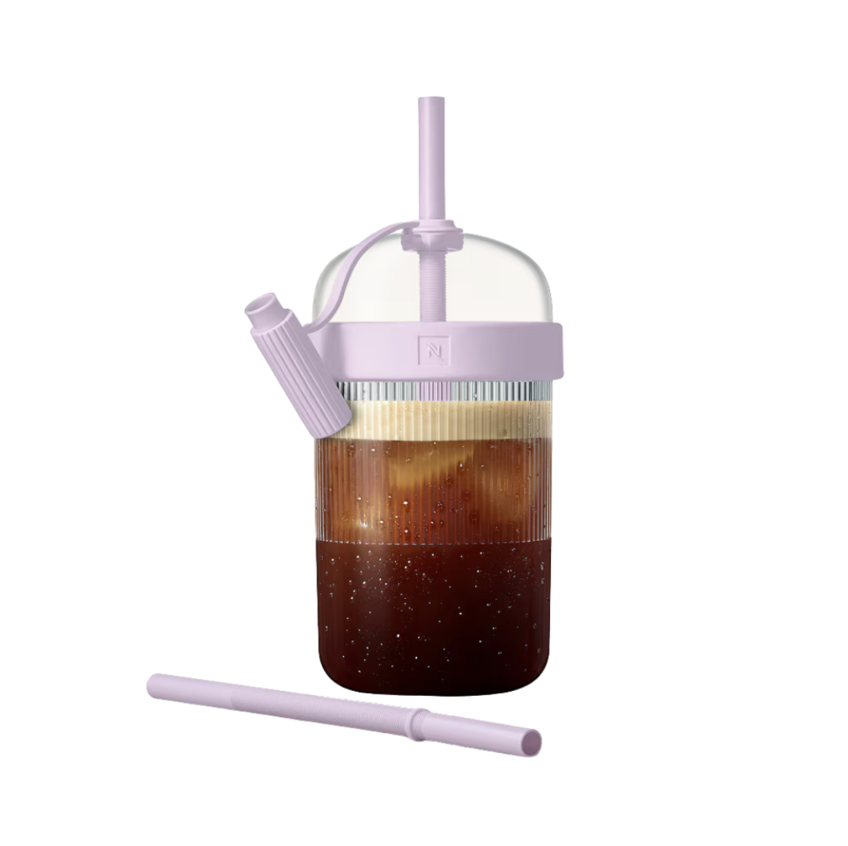 Nespresso Lavender Iced Tumbler vaso reusable para bebidas frías color lavender