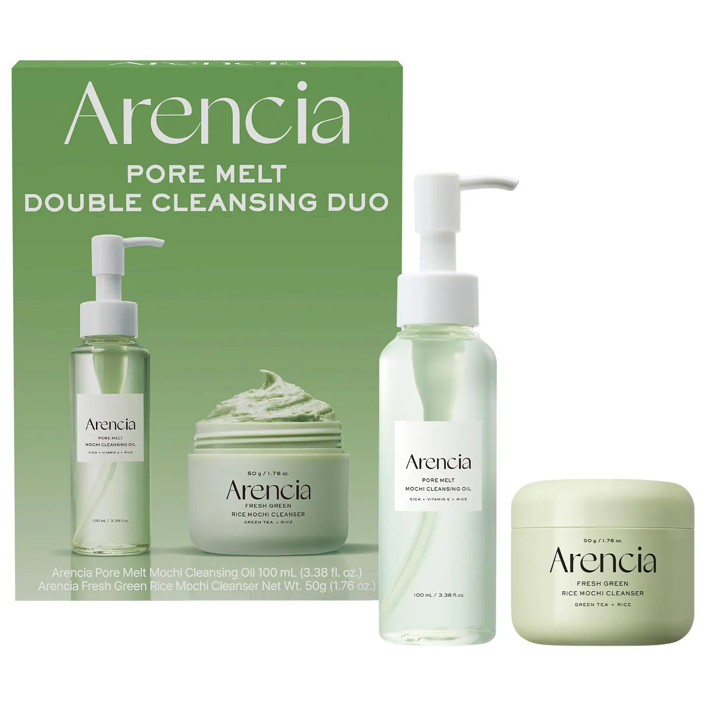 Arencia Pore Melt Double Cleansing Duo set de doble limpieza facial para piel acne-prone