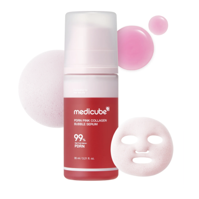 Medicube PDRN Pink Collagen Bubble Serum sérum coreano con colágeno para piel luminosa en México
