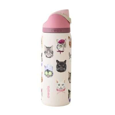 Owala FreeSip 32 oz Cat Collage botella reutilizable con diseño de gatos en México
