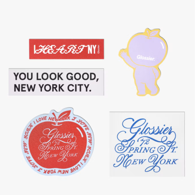 Glossier Big Apple Sticker Pack stickers edición limitada I ❤️ NY en México
