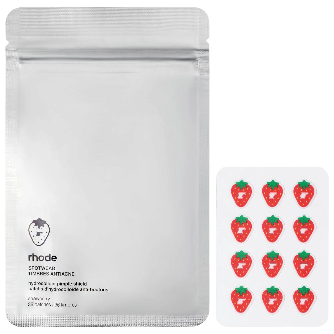 Rhode Spotwear Strawberry parches hidrocoloides en forma de fresa para imperfecciones en México