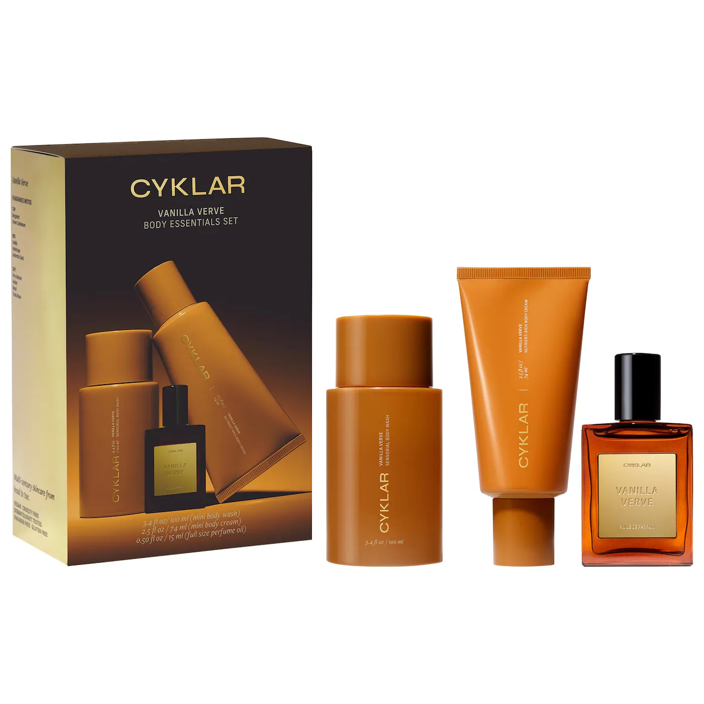 CYKLAR Vanilla Verve Body Essentials Set