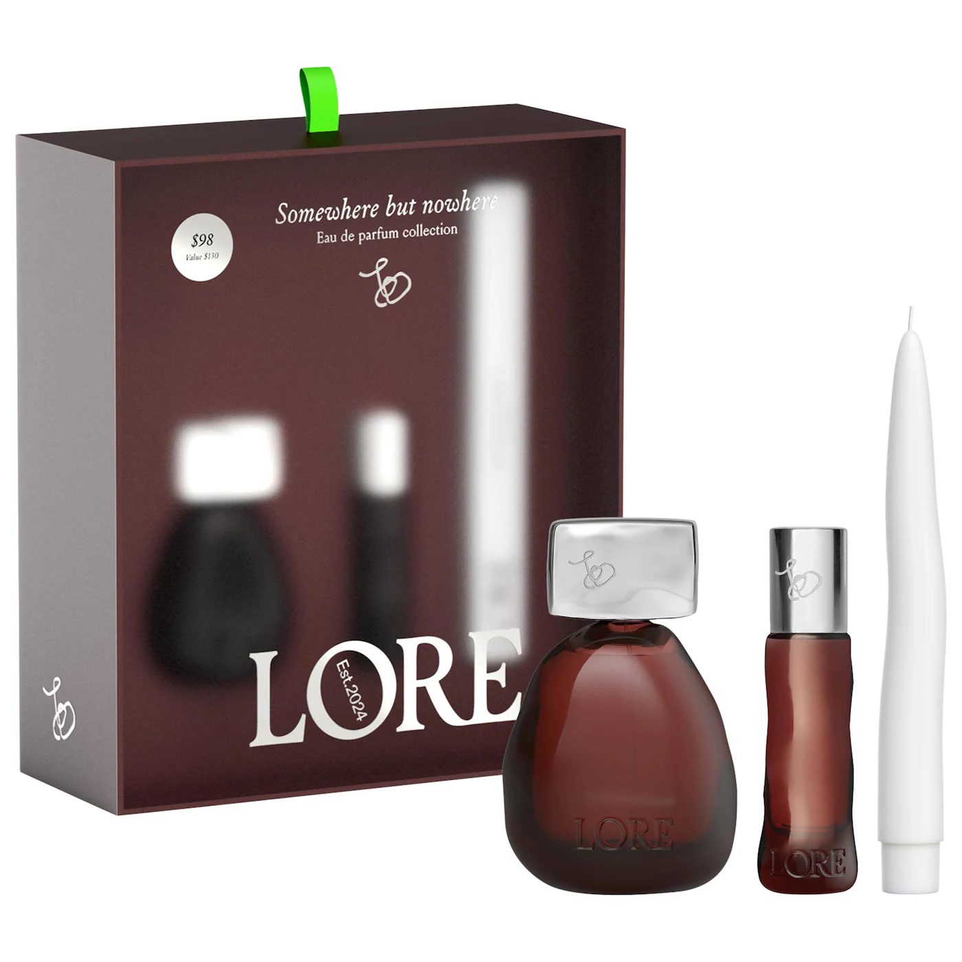 LORE Somewhere but nowhere Set de perfume y vela